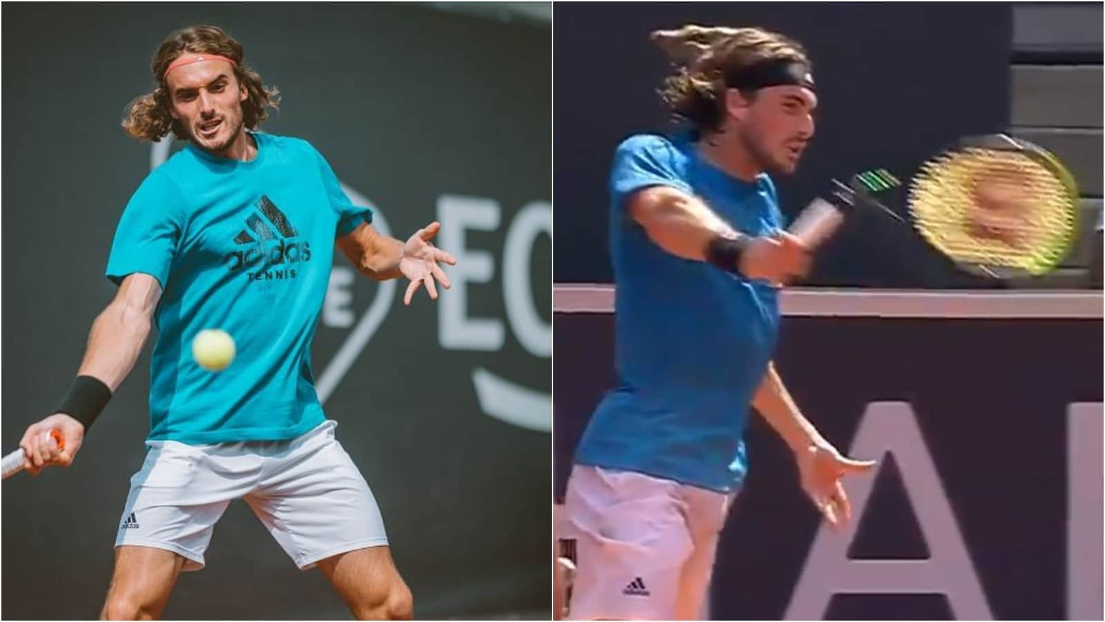 WATCH: Stefanos Tsitsipas has a rare racquet snap at the 2021 Hamburg Open