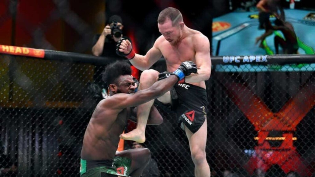 Aljamain Sterling Petr Yan knee