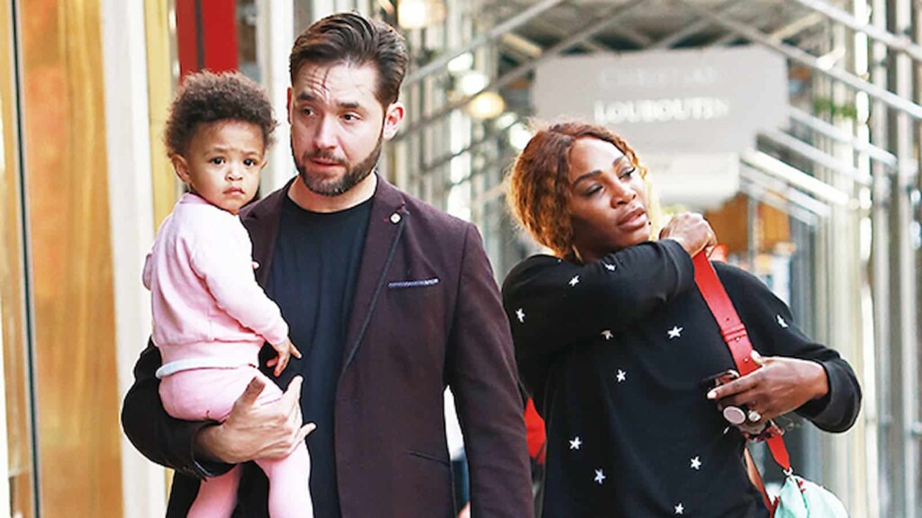 Serena Williams with husband Alexis Ohanian and daughter Olympia