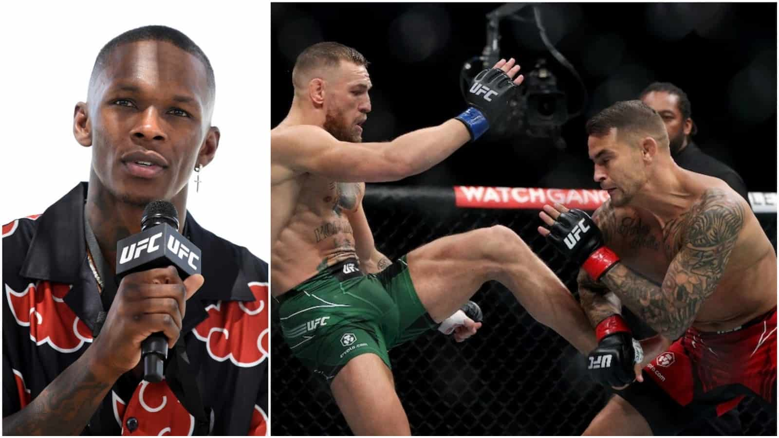 Israel Adesanya reacts and criticizes Conor McGregor vs. Dustin Poirier fight at UFC 264