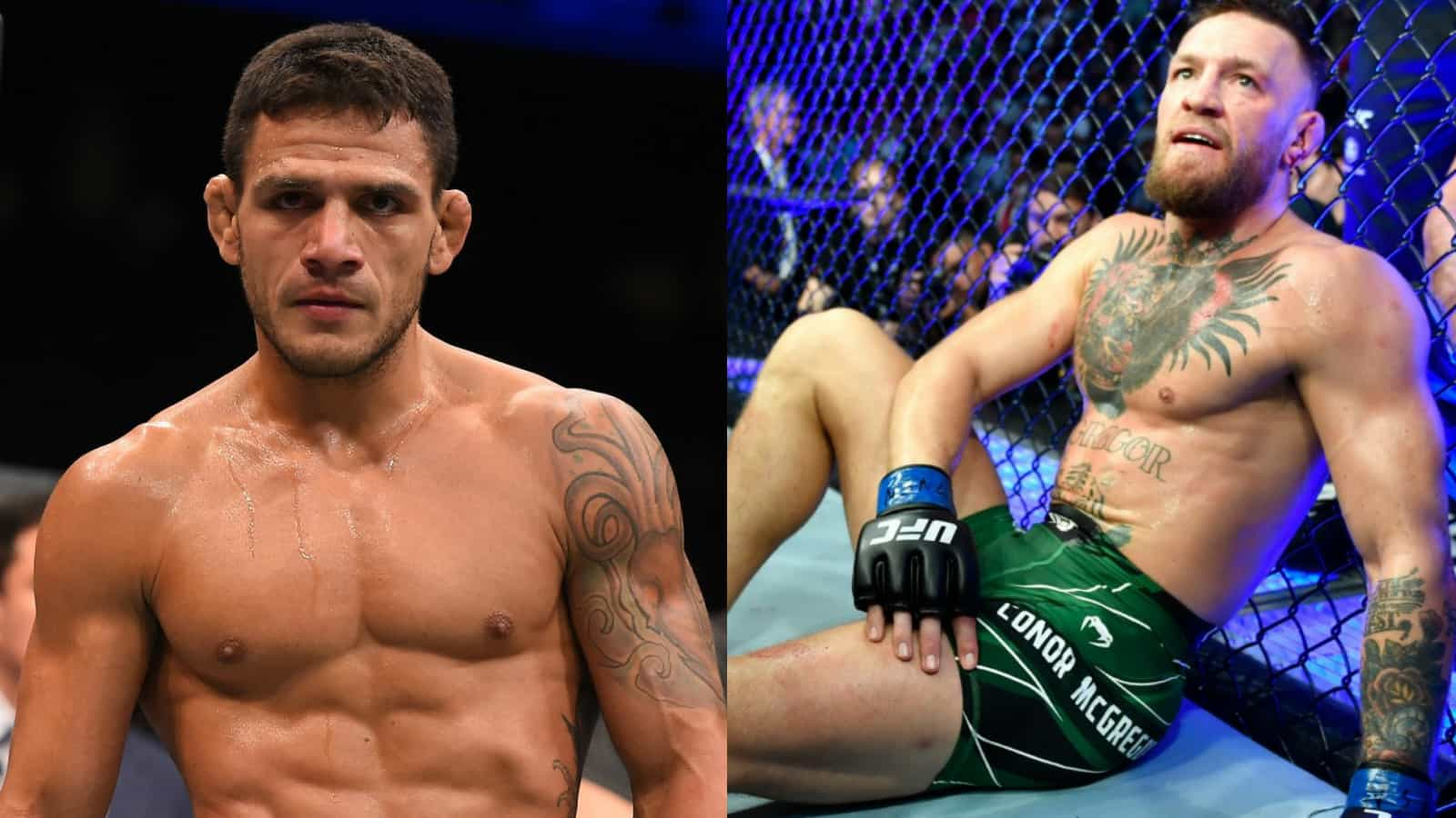 “He left on a stretcher with a broken foot, he’s tasting his own venom,” Rafael Dos Anjos on Conor McGregor after UFC 264