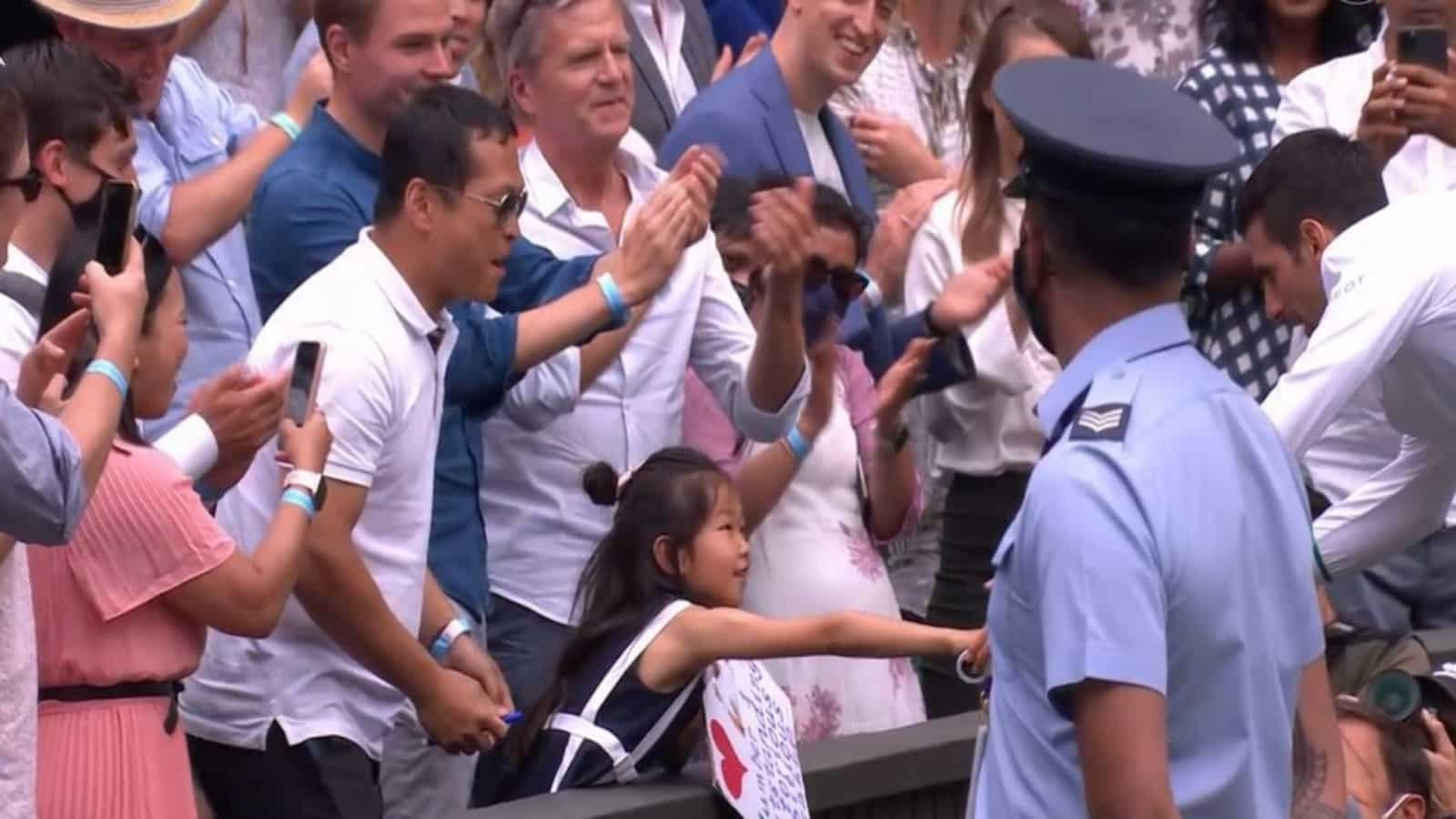 WATCH: Novak Djokovic gives his racquet to a kid after Wimbledon 2021 triumph