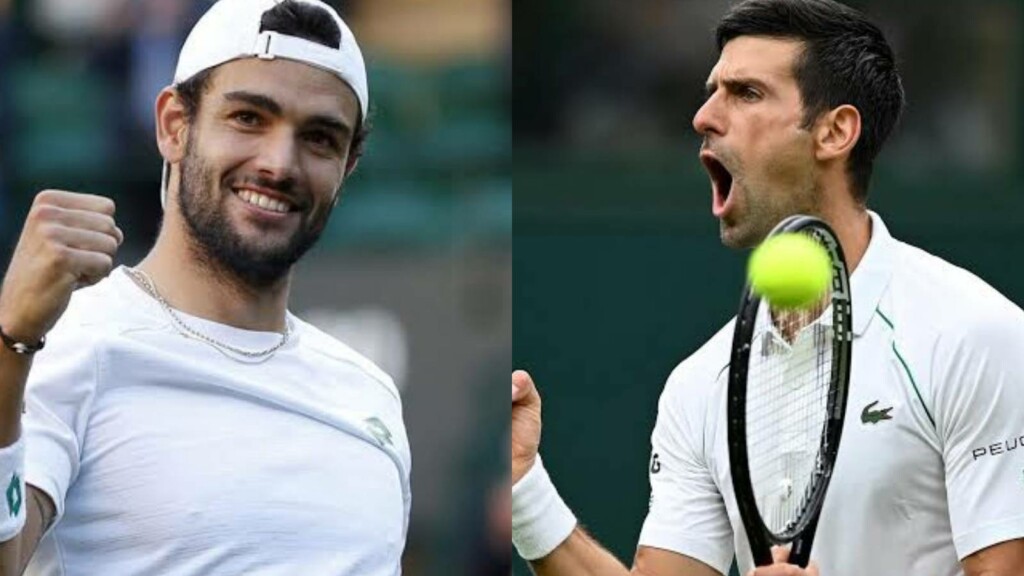 Matteo Berrettini and Novak Djokovic