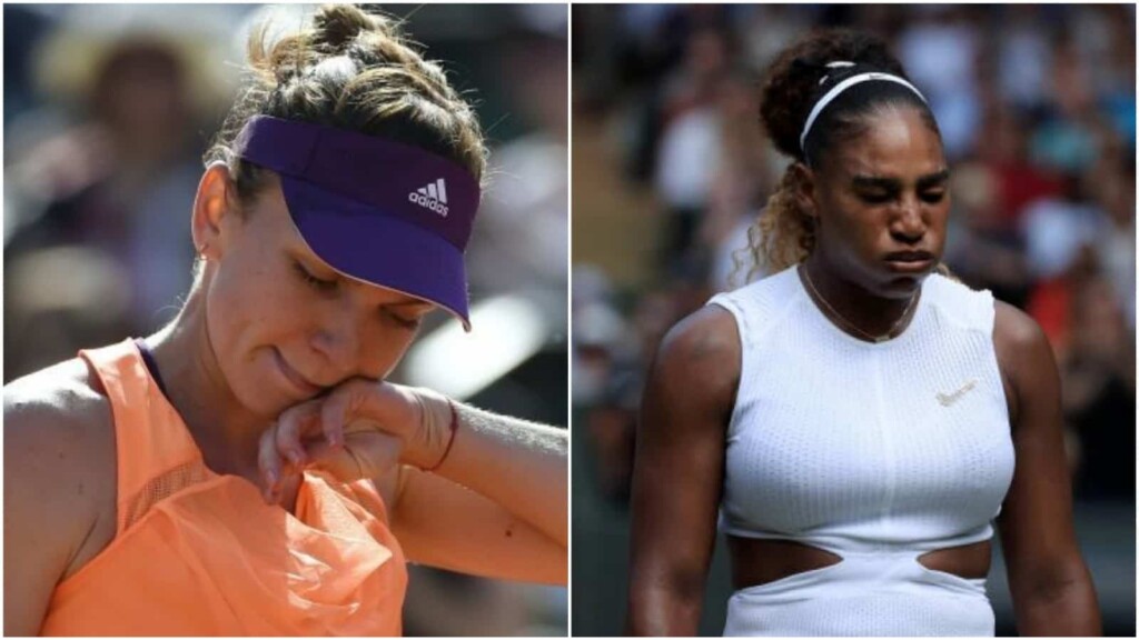 Simona Halep and Serena Williams