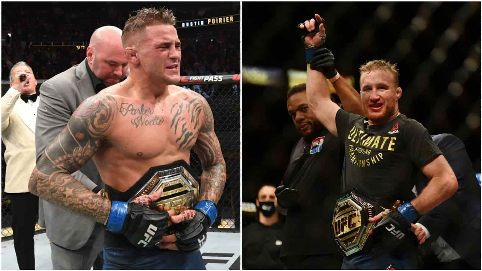 “Lol no”- Dustin Poirier dismisses talk of a rematch against Justin Gaethje as rumours circulate