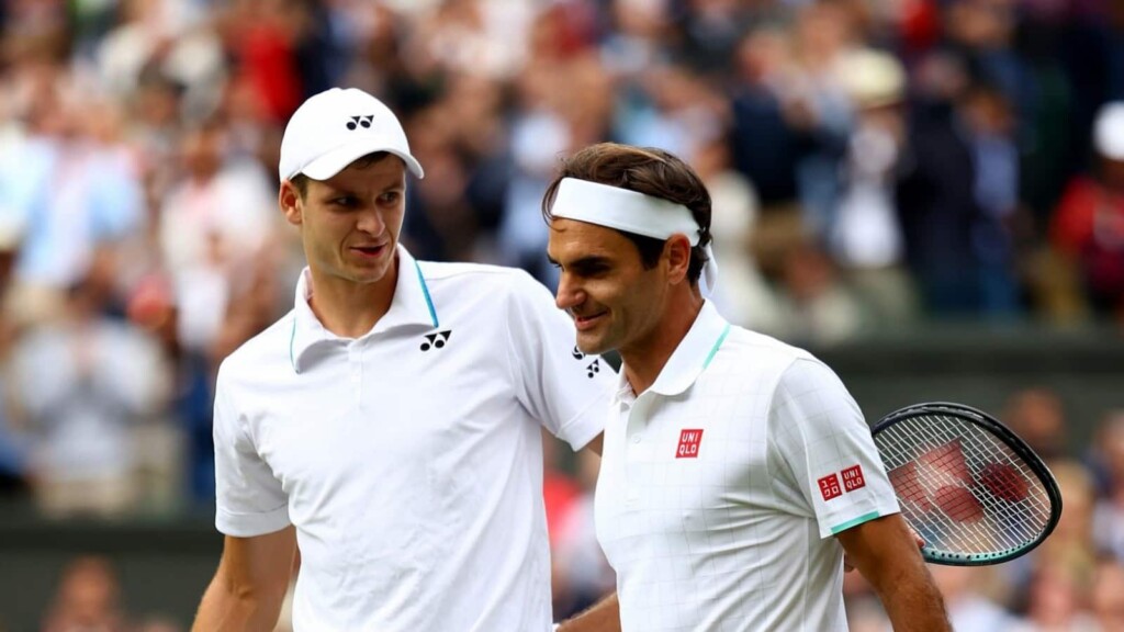 Hubert Hurkacz and Roger Federer