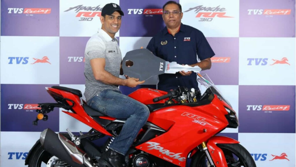 MS Dhoni TVS