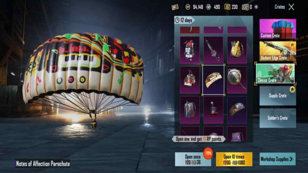 Top 5 parachute skins in BGMI