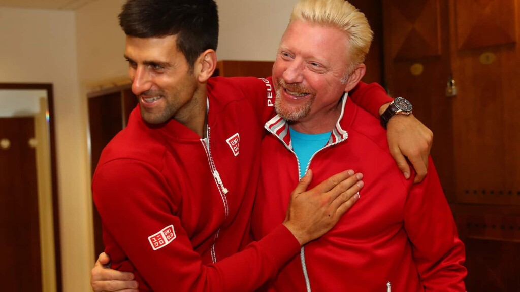 Novak Djokovic and Boris Becker