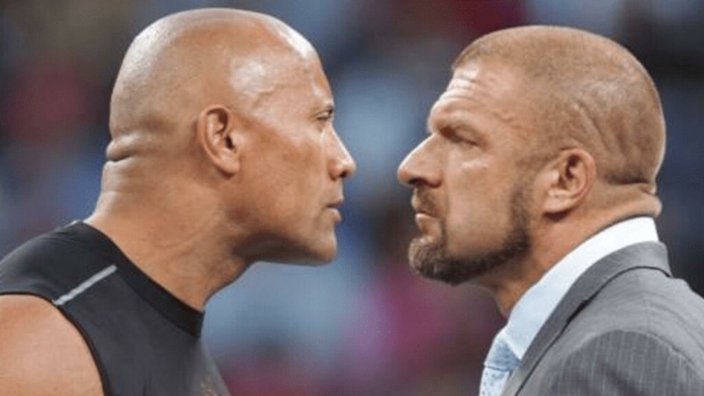 The Rock vs Triple H