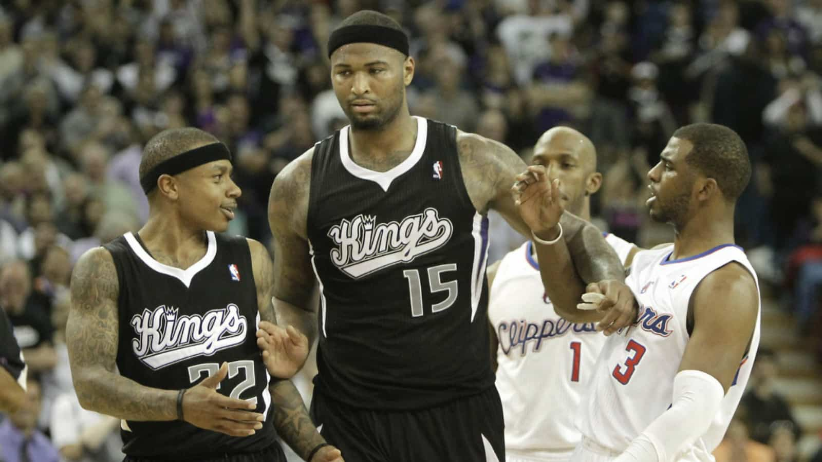 WATCH: DeMarcus Cousins has some NSFW words for Chris Paul before leaving the court