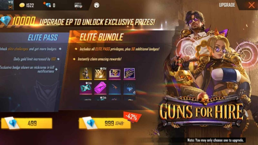 Free fire Season 38 Elite pass