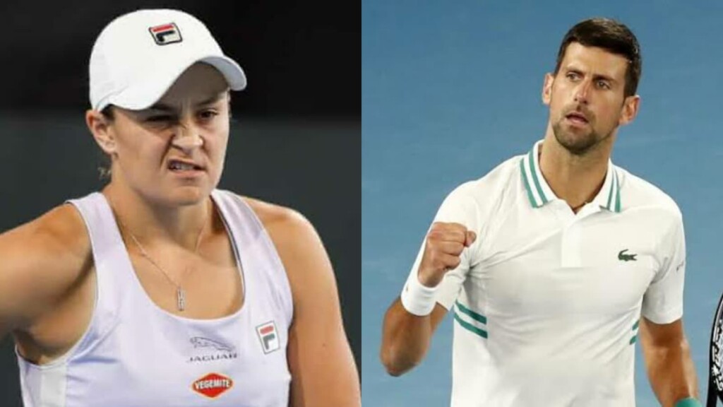 Ashleigh Barty and Novak Djokovic