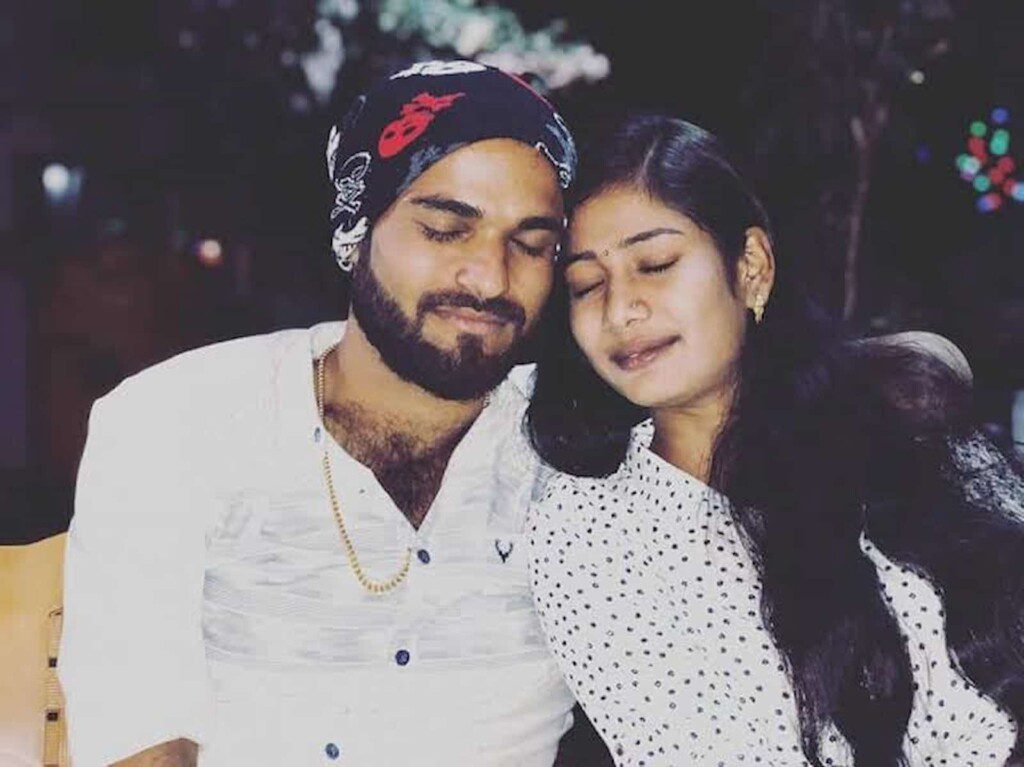 Suyash Jadhav with his wife Neha