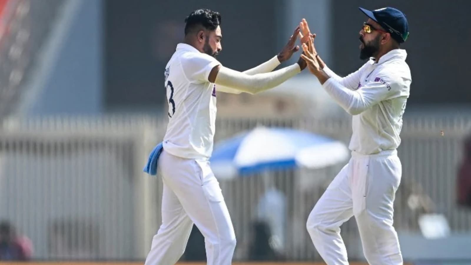 Virat Kohli and Mohammed Siraj all smiles as they finally get a review right