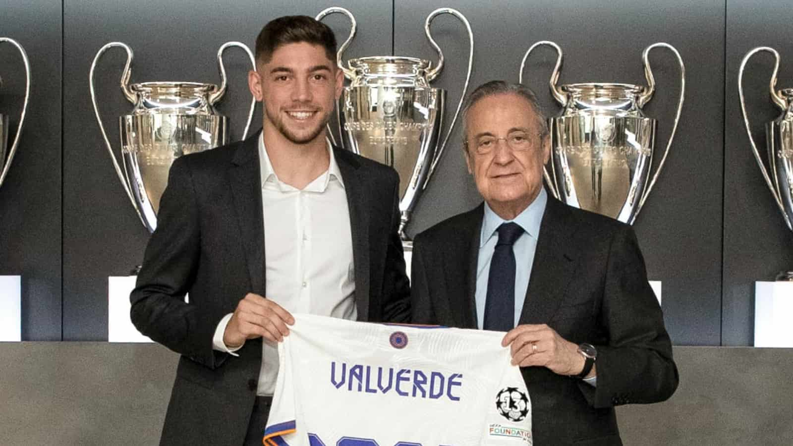 Real Madrid extend the contract of midfielder Fede Valverde till 2027, with a release clause of €1 billion