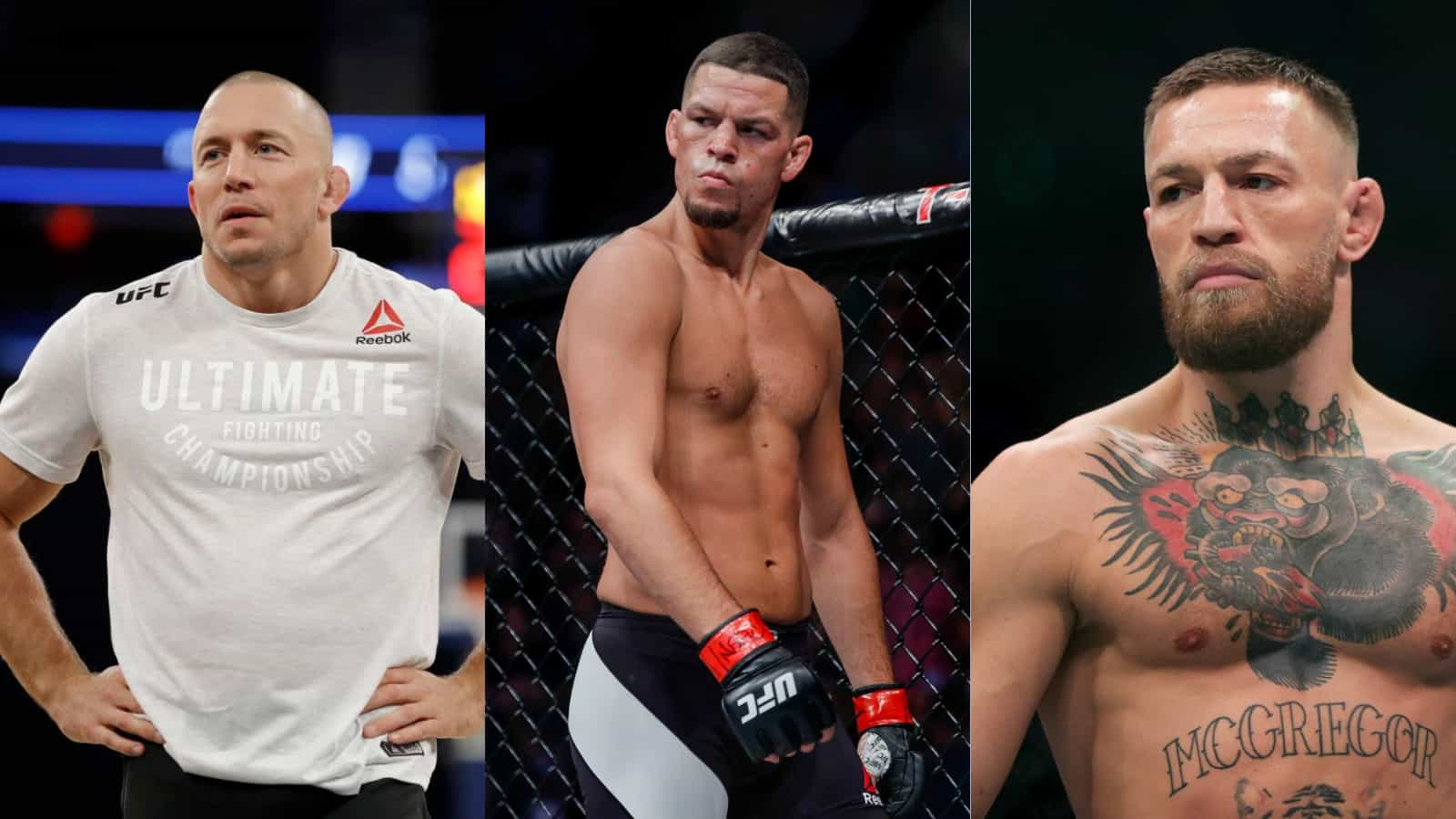 “I think he should come back and maybe fight Nate Diaz,” Georges St-Pierre likes the idea of Conor McGregor vs Nate Diaz