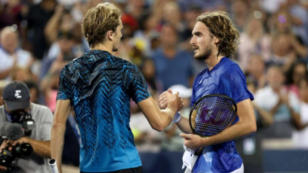 Alexander Zverev and Stefanos Tsitsipas