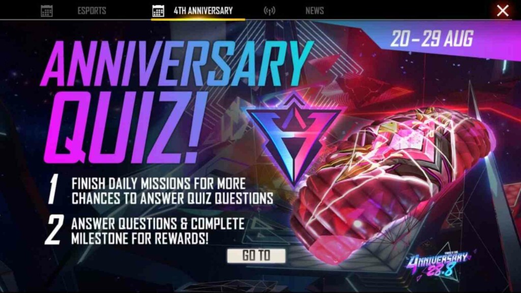 Free Fire Anniversary Quiz