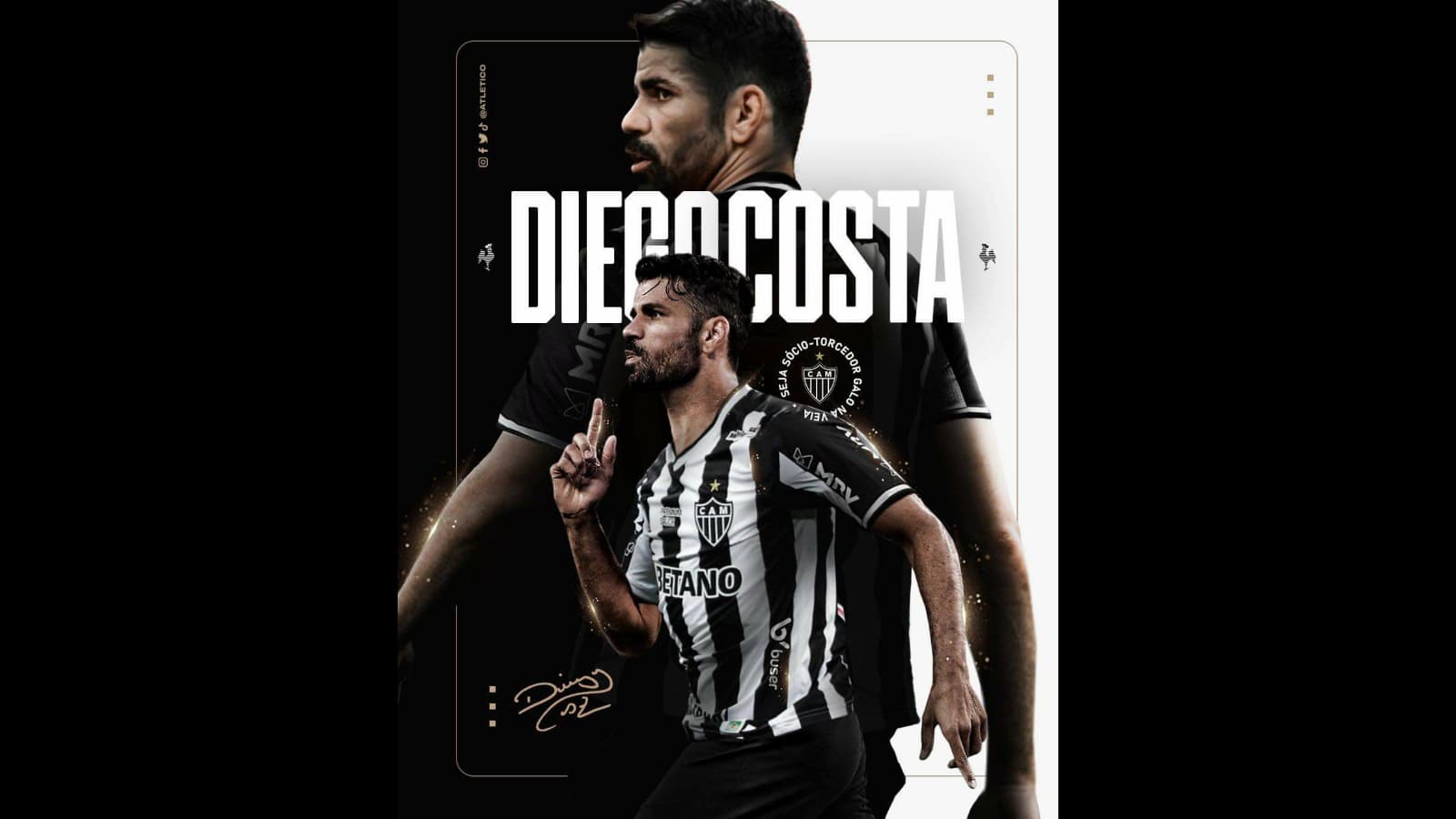 Diego Costa joins Brazilian League Side Athletico Mineiro on free transfer