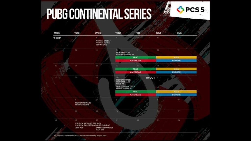 Krafton announces PUBG Continental Series 5 with with $1 million prize pool