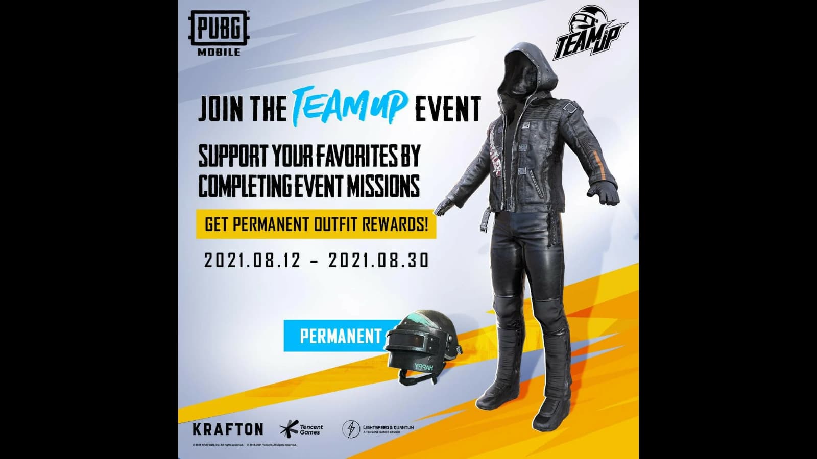 PUBG Mobile Team Up 2021: Get a free permanent outfit and vehicle skin!