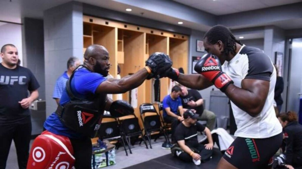 Francis Ngannou and Fernand Lopez coach