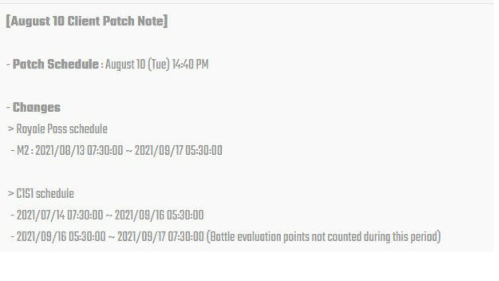 BGMI Patch Notes (August 2021): RPM2 and C1S2 schedule revealed