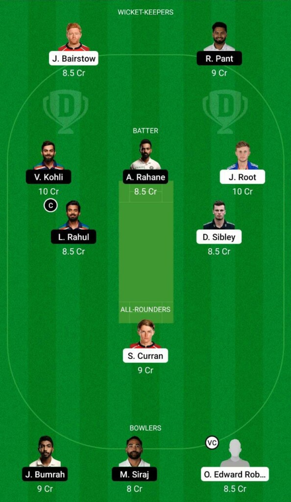 ENG vs IND Dream11