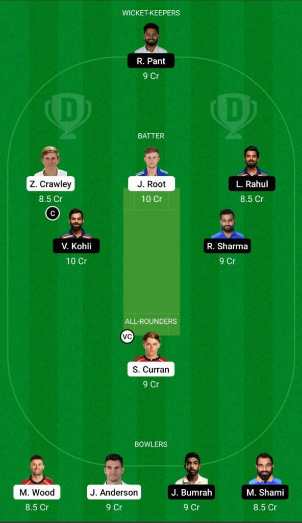 ENG vs IND Dream11