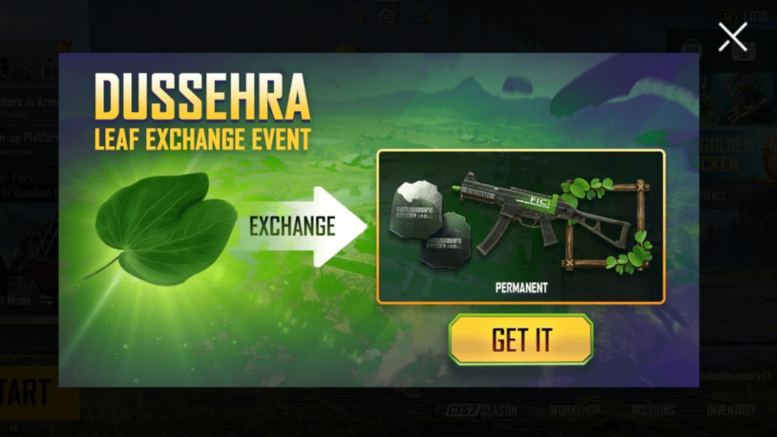 How to get a free UMP45 skin in Dussehra Event BGMI?