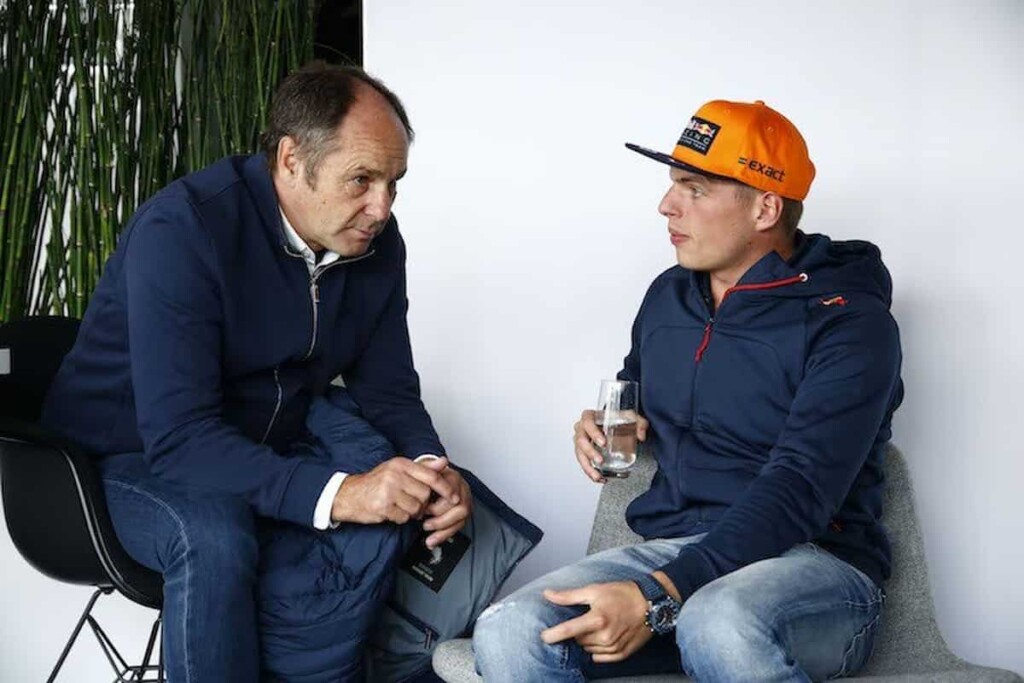 Gerhard Berger and Max Verstappen