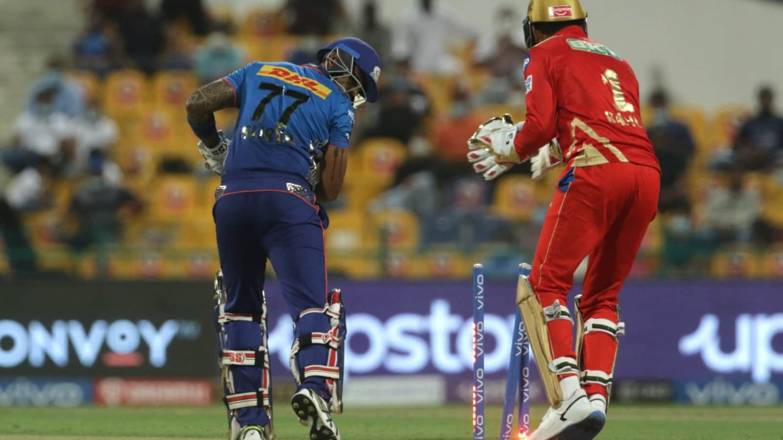 WATCH: IPL 2021 – Ravi Bishnoi cleans up Suryakumar Yadav for golden duck; Twitterati worried ahead of T20 WC