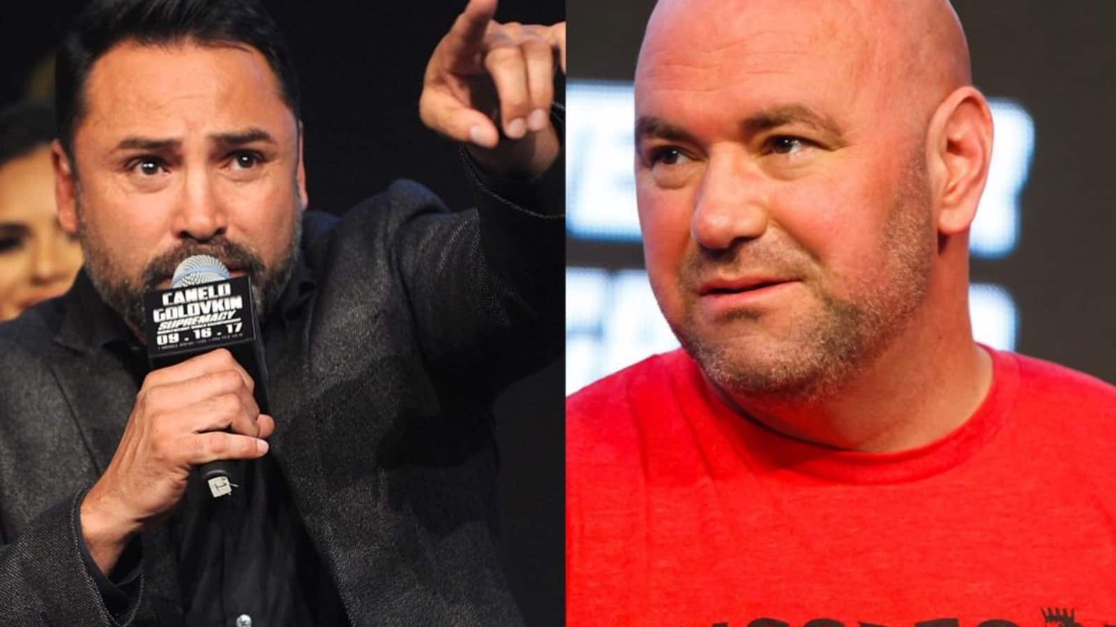 Oscar De La Hoya taunts Dana White after Alexander Volkanovski’s win at UFC 266; White reacts brutally