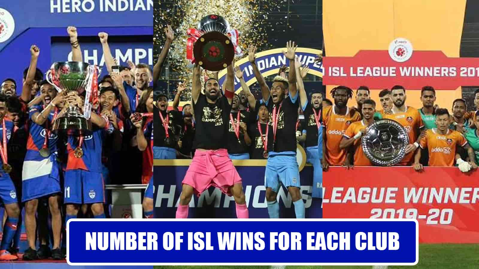 ISL: Number of matches won by all current Indian Super League teams