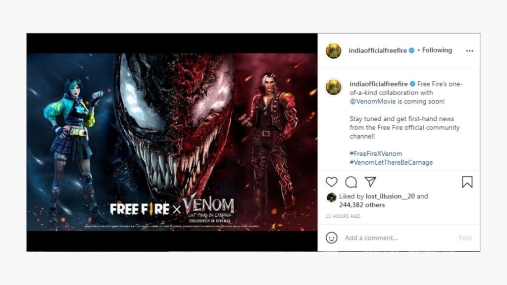 free fire venom