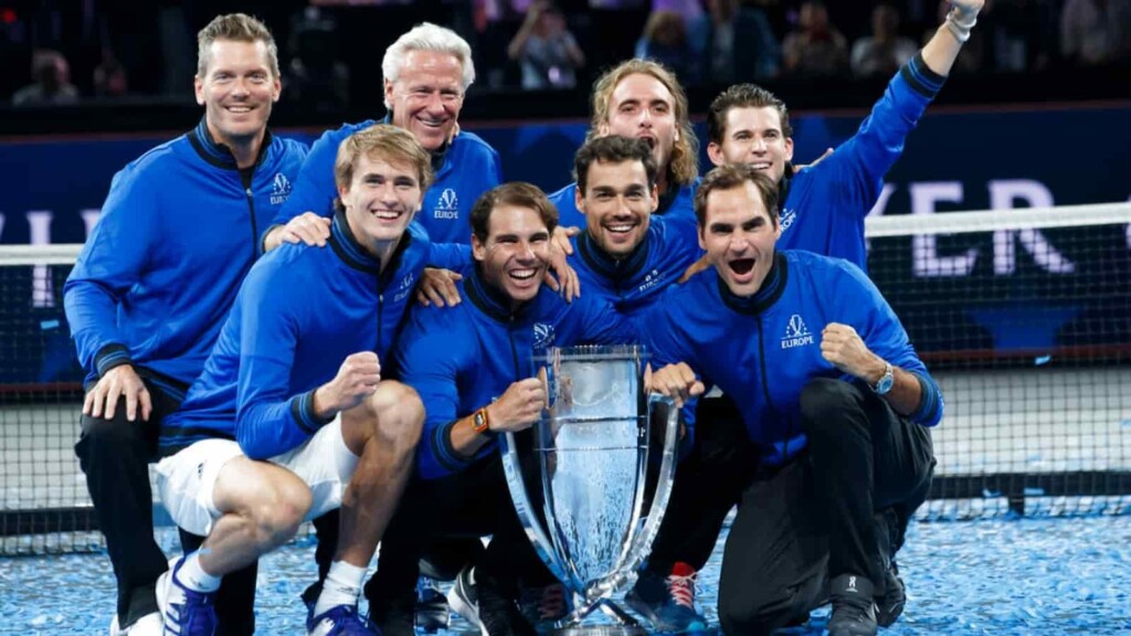 Victorious Team Europe at the 2019 Laver Cup