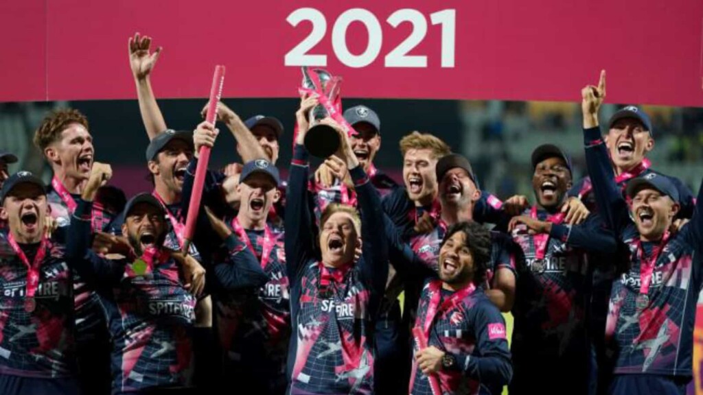 Team Kent with 2021 T20 Blast Trophy