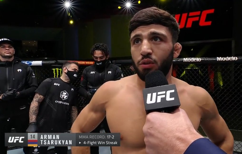 UFC Vegas 37: Arman Tsarukyan finishes Christos Giagos in the very first round to get a win