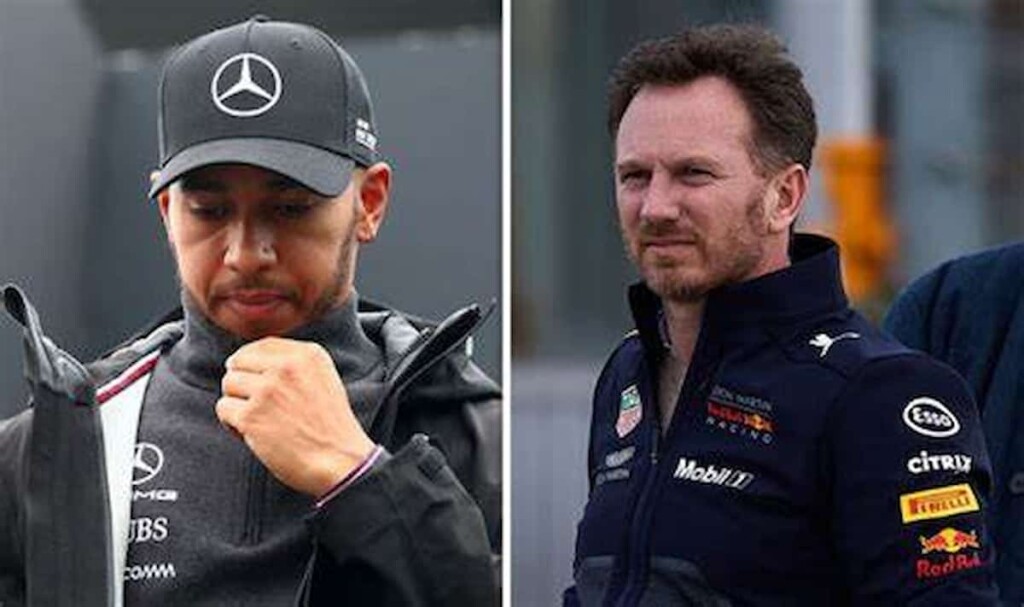 Lewis Hamilton and Christian Horner