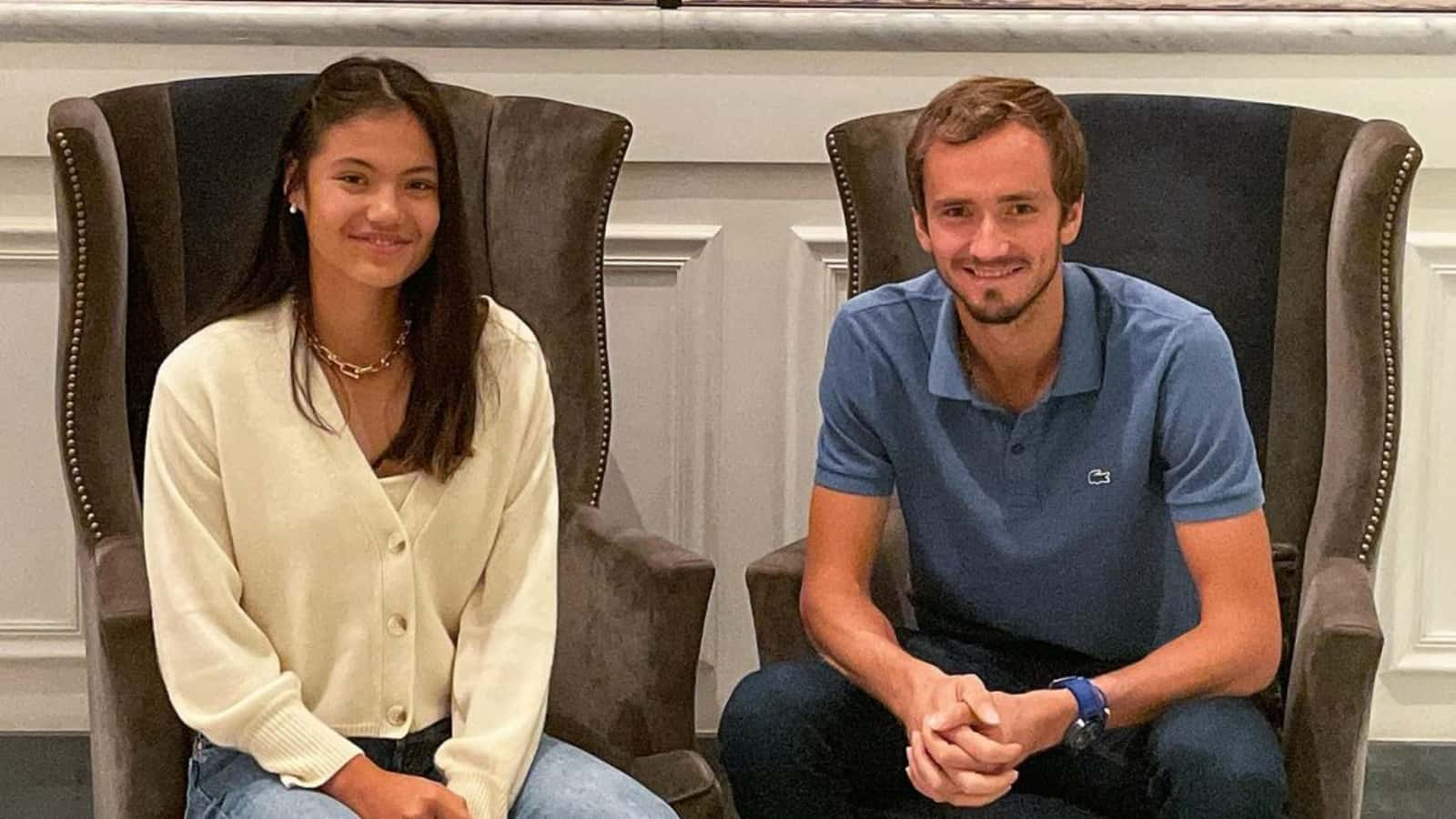 ‘Imagine being 18, playing in your 4th pro event, winning only a 25k before and now being US Open champ,’ Daniil Medvedev congratulates Emma Raducanu