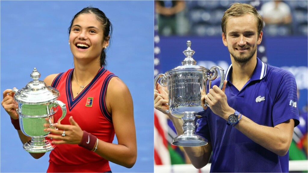 Emma Raducanu and Daniil Medvedev winners of US Open 2021