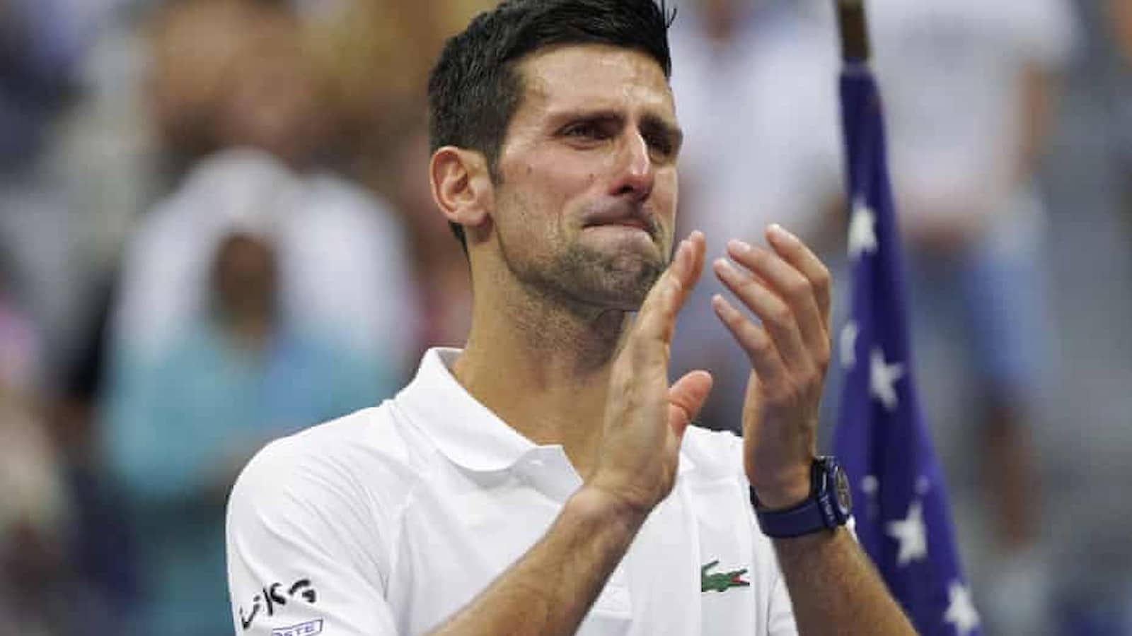 WATCH: Novak Djokovic breaks down mid-match during the finals of the US Open 2021