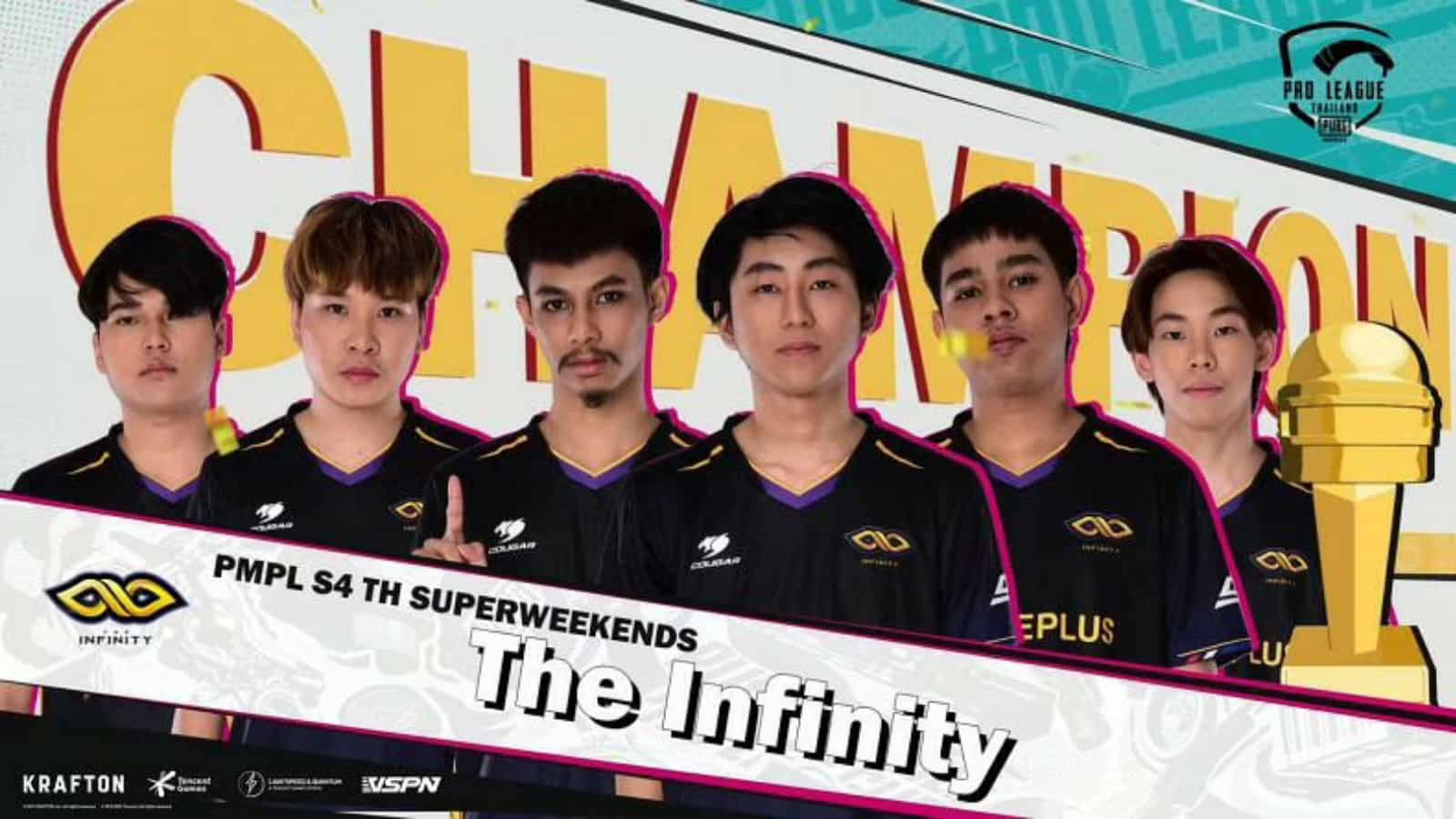 PUBG Mobile Pro League Thailand Season 4: Team Infinity wins the league stage