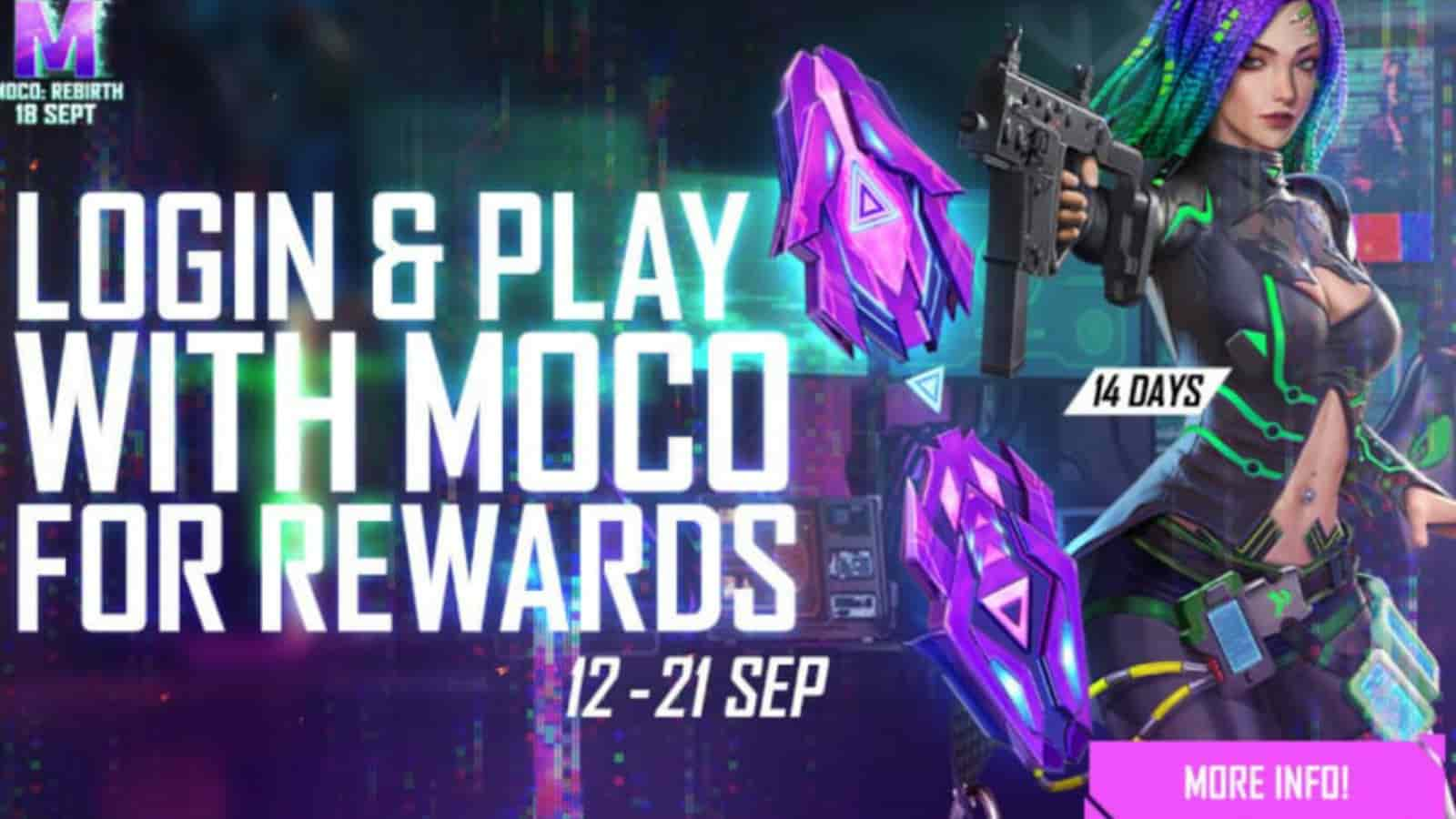 How to get Free rewards in Free Fire with Moco Character this week?