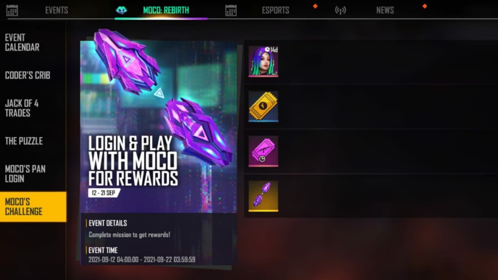 free rewards in free fire