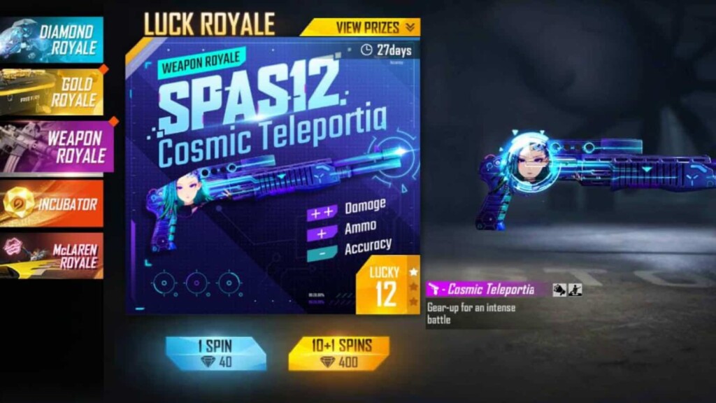 SPAS12 Cosmic Teleportia in Free Fire