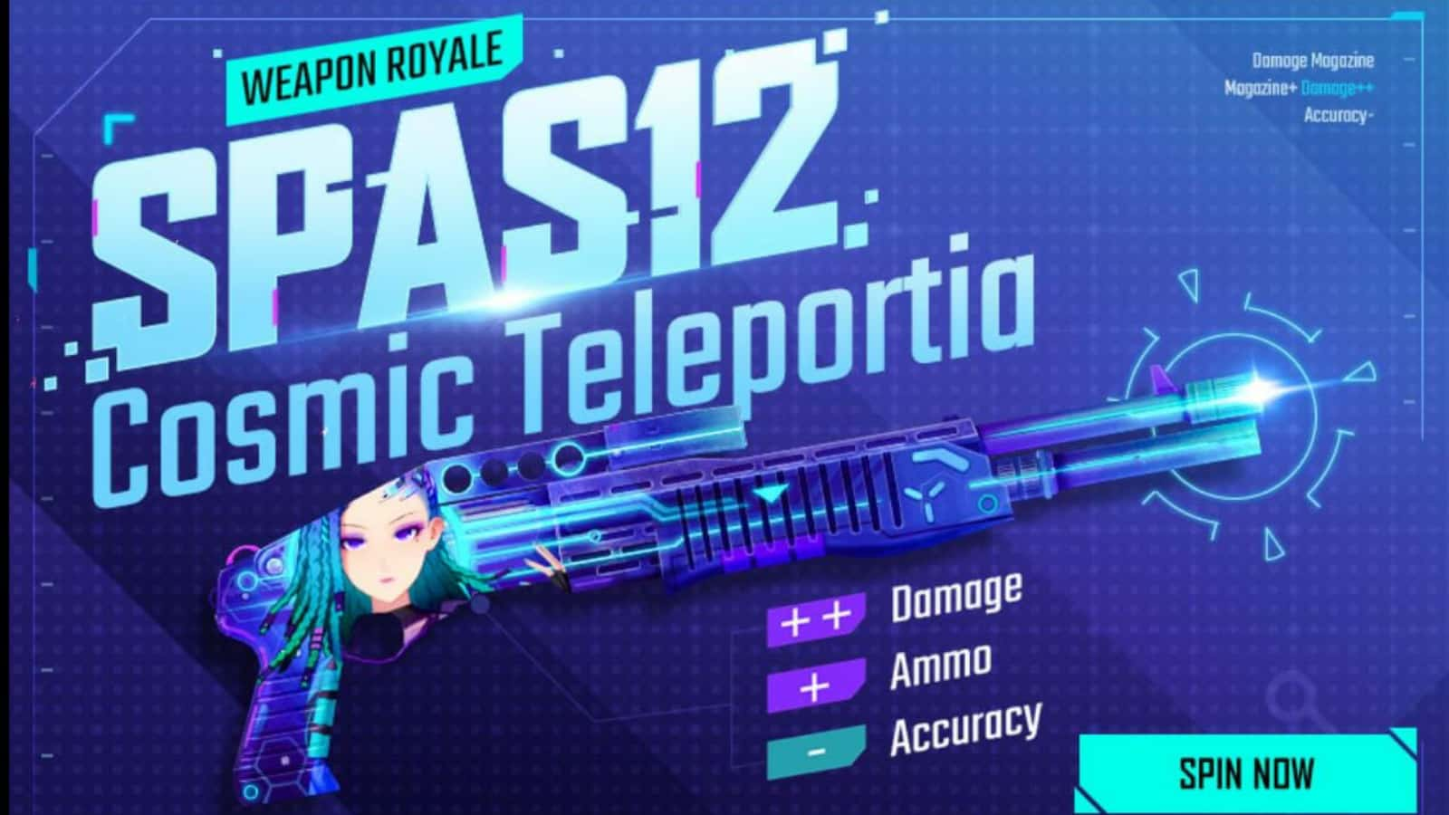 How to get the SPAS12 Cosmic Teleportia in Free Fire Weapon Royale?