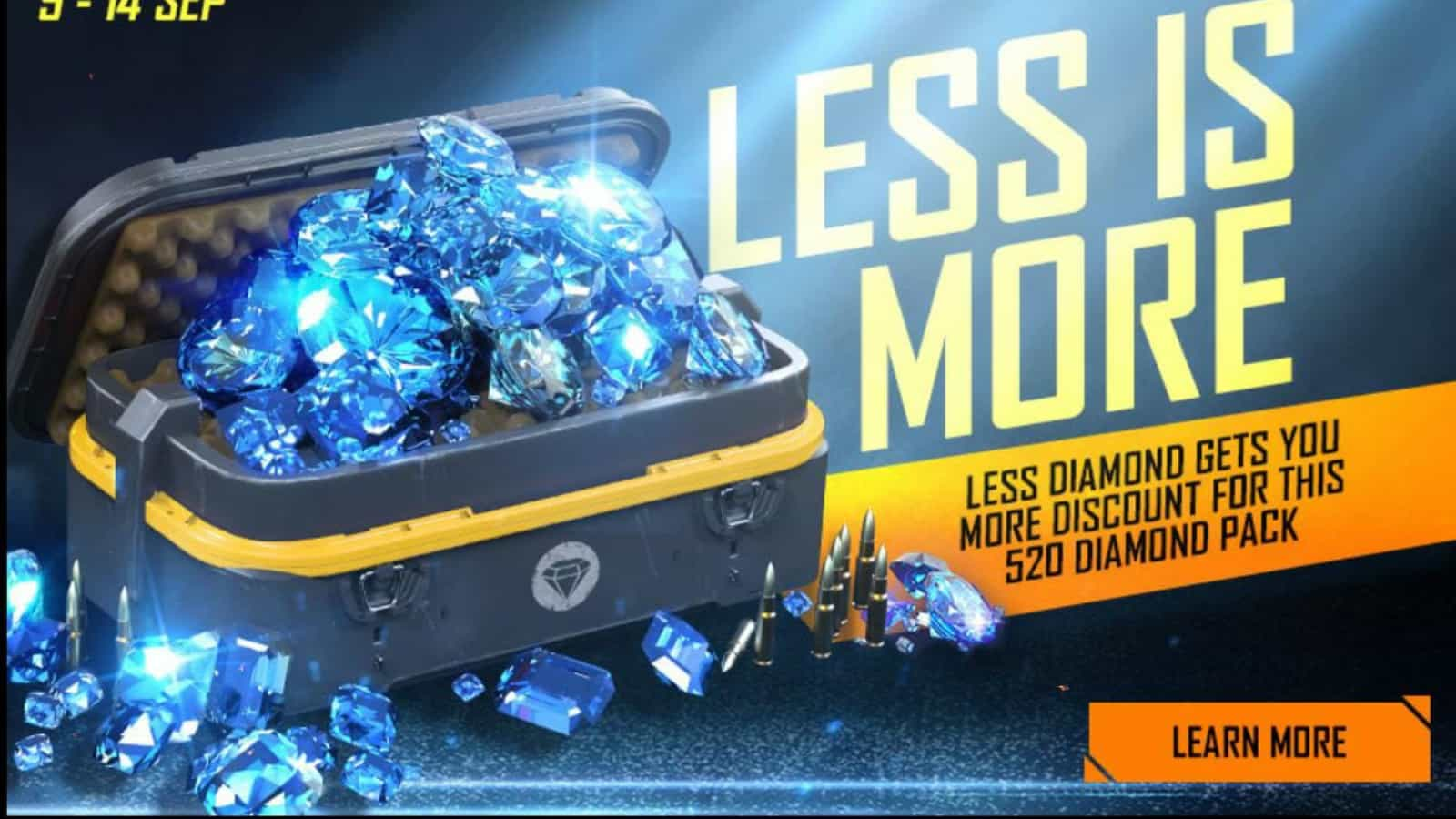 How to get Diamonds in Free Fire Less is More event?