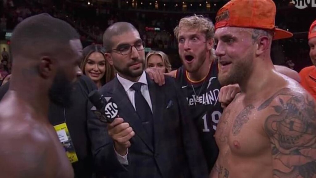 Tyron Woodley and Jake Paul